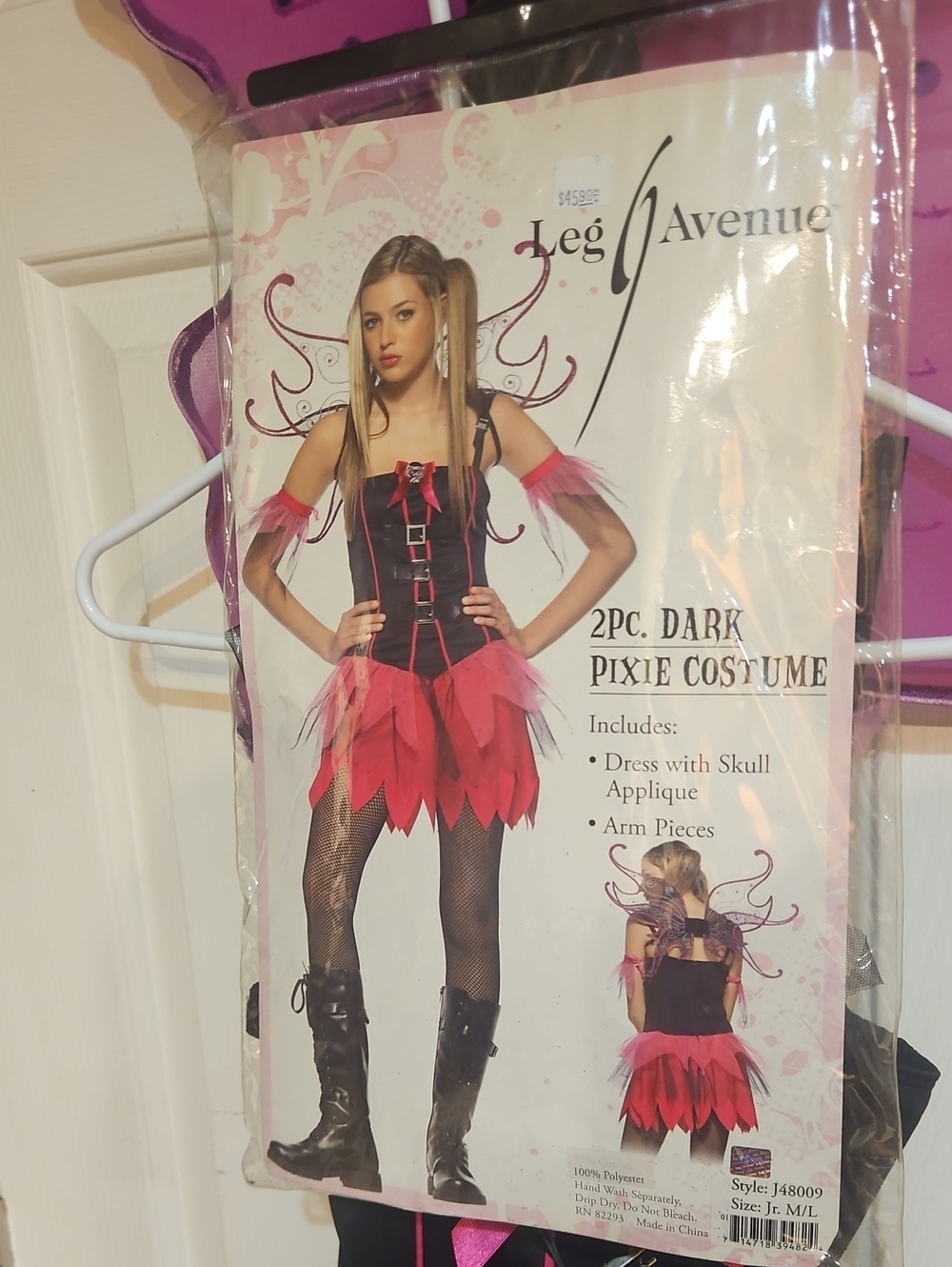 Leg Avenue Dark Pink and Black Pixie Costume